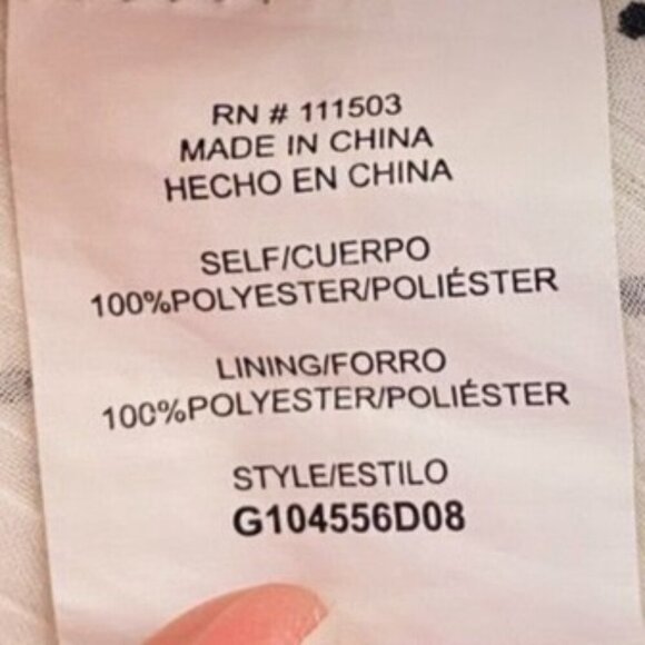 Sara Michelle Off-White Black Polka Dot Sleeveless Tiered Dress Flowy XL - Picture 8 of 8